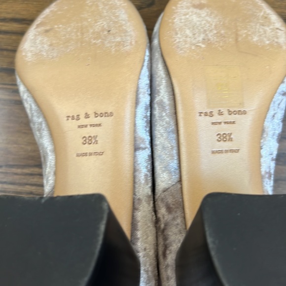 Rag & Bone Drea Crushed Velvet Ankle Boot Size 38 1/2 (8.5) - Picture 7 of 7